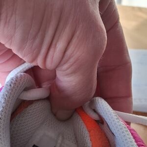 Nike Kids White and Orange Sneakers